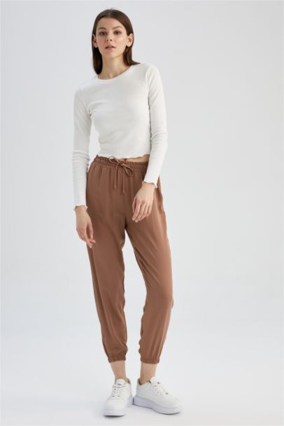 Pantalon Jogging en Viscose avec Poches
