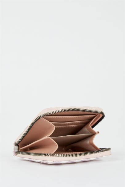 Women's Checkerboard Patterned Faux Leather Wallet