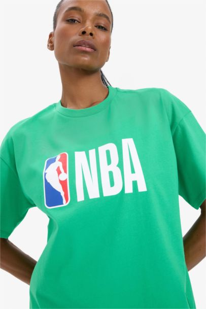 %100 Pamuk NBA Wordmark Oversize Tişört