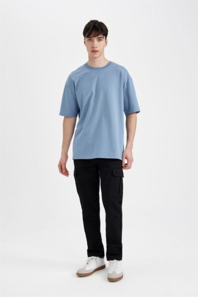Oversize Fit Crew Neck Short Sleeve T-Shirt