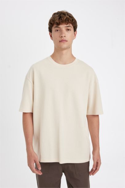 Oversize Fit Crew Neck Heavy Fabric Basic T-Shirt