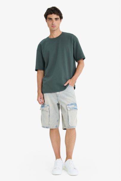 Oversize Fit Crew Neck Heavy Fabric Basic T-Shirt