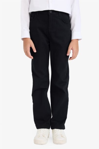 Düz Paça Basic Düz Gabardin Pantolon Erkek Çocuk