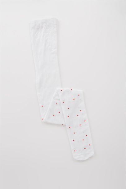 Collant à motif de cœur pour fille