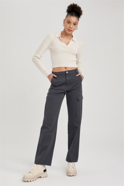 Pull Slim en tricot à col Polo