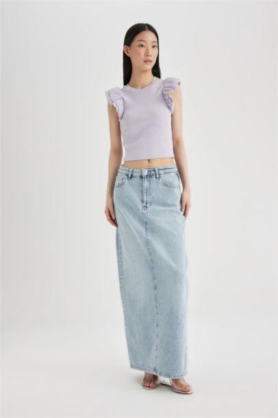 Slim Fit Crew Neck Camisole Short Sleeve T-Shirt