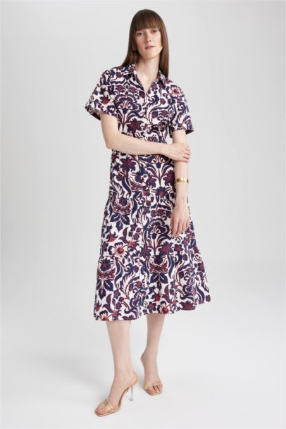 جيبه ماكسي مطبوع بخصر عادي