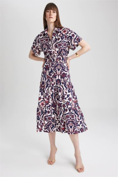 جيبه ماكسي مطبوع بخصر عادي