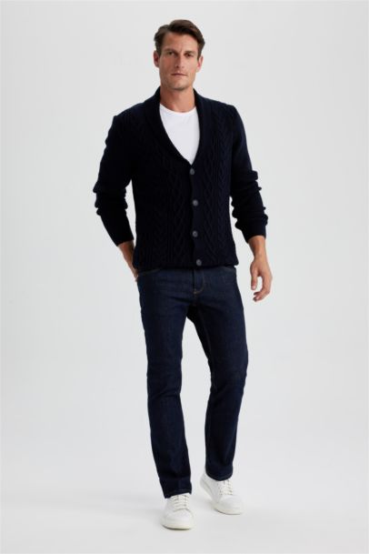 Standard Fit Shawl Collar Knitwear Cardigan