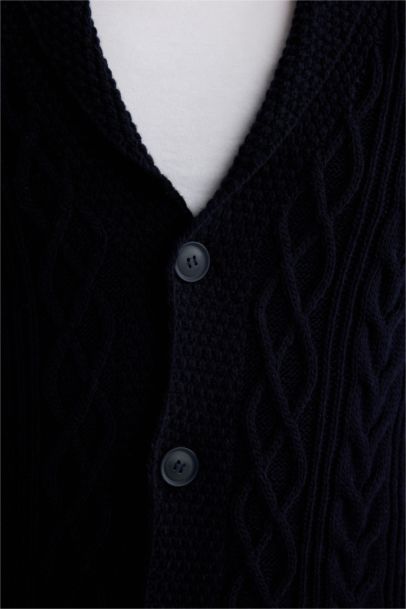 Standard Fit Shawl Collar Knitwear Cardigan