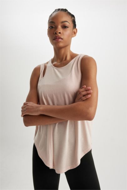 Crew Neck Sleeveless Singlet