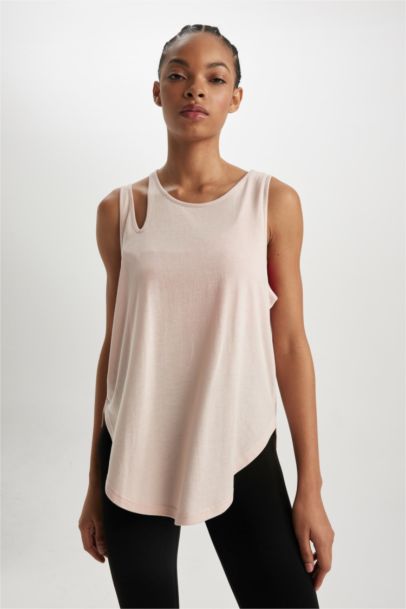 Crew Neck Sleeveless Singlet