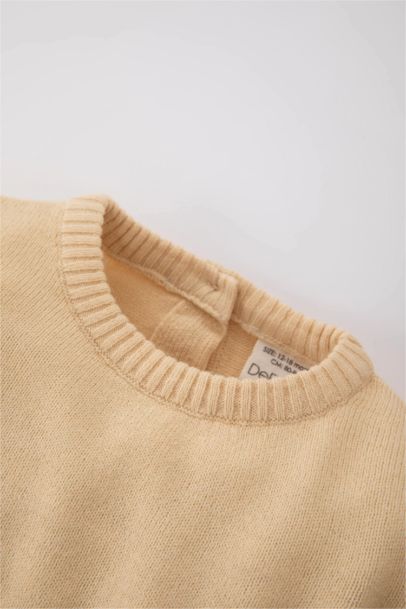 Pull-Over Coupe Régulière Col Rond Pour BéBé Fille