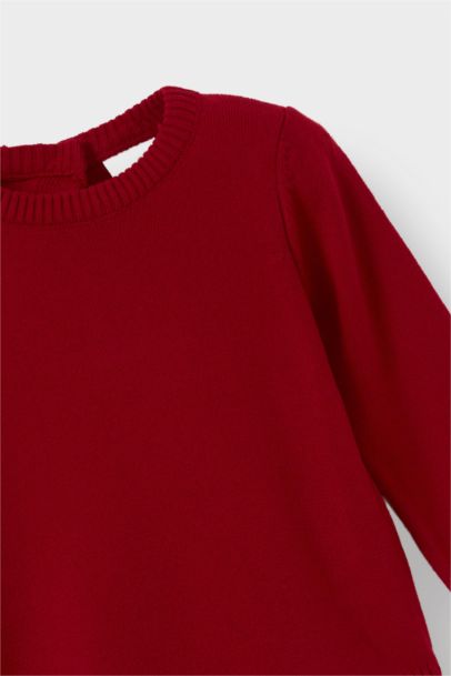 Pull en tricot à col rond pour bébé fille