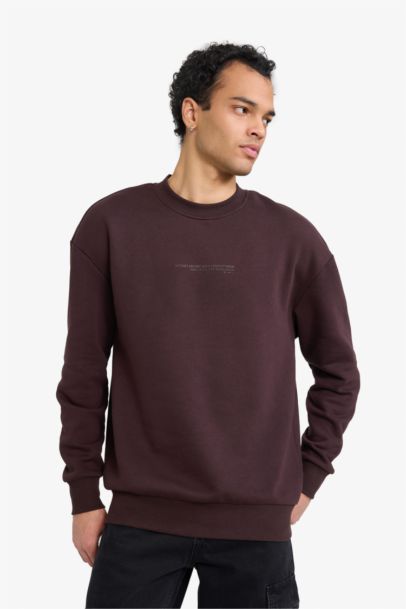 سويت شيرت اوفر سايز برقبة مستديرة