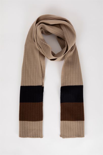 Boy Color Transition Knitwear Scarf Beret Set