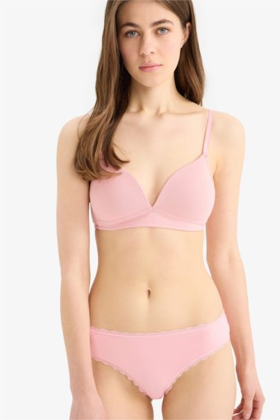 Fall in Love Lace Detail Cotton Bra