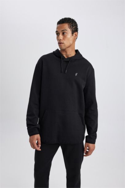 DeFactoFit Standard Fit Hooded Pocket Sweatshirt