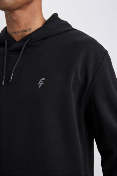 DeFactoFit Standard Fit Hooded Pocket Sweatshirt