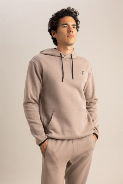 Defacto Fit Standard Fit Hooded Sweatshirt with Pocket