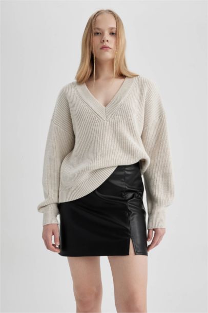 Faux Leather Mini Skirt