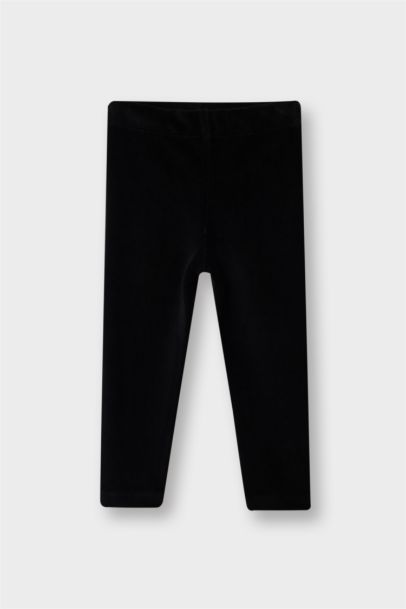 Düz Paça Fitilli Kadife Tayt Kız Bebek