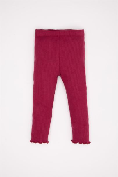 طقم بنات تيشيرت برقبة مستديرة وسروال بخصر مطاطي - قطعتين