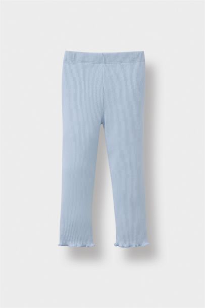 طقم بيبي بناتي تيشيرت وليجن فلورال مضلع قصة عادية - قطعتين