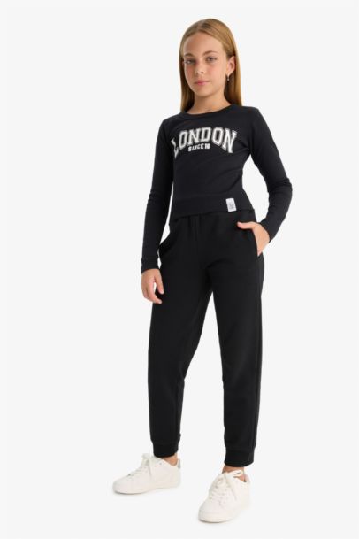 Girl Standard Fit Basic Elastic Waist Jogger Sweatpants