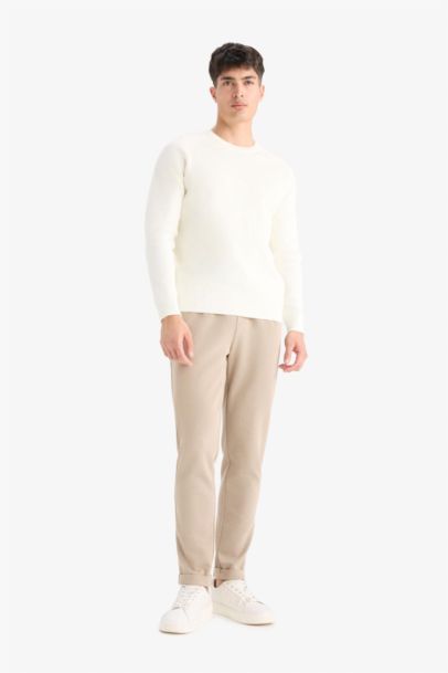 Jogger Fit Beli Bağcıklı Lastikli Esnek Kumaş Cepli Duble Paça Pantolon