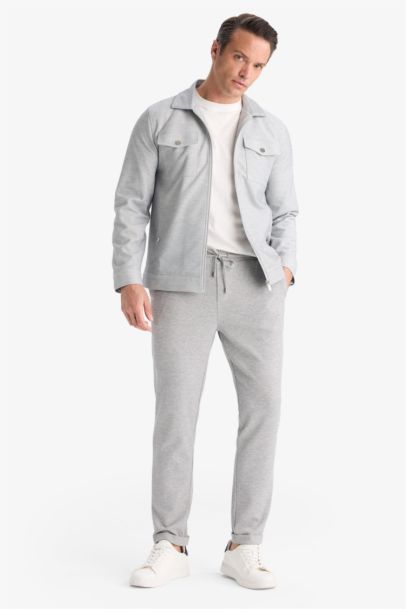 Летние джоггеры с двойными манжетами из ткани