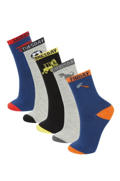 Boy Printed 5 Piece Long sock