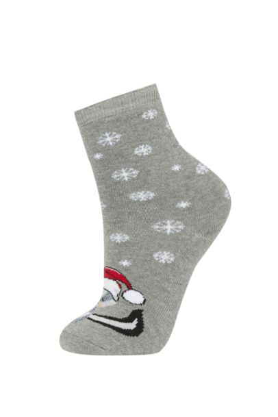 Erkek Çocuk Yılbaşı Temalı Pamuklu 3'lü Havlu Çorap
