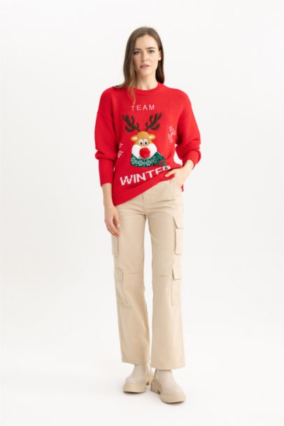 Christmas Themed Crew Neck Pullover