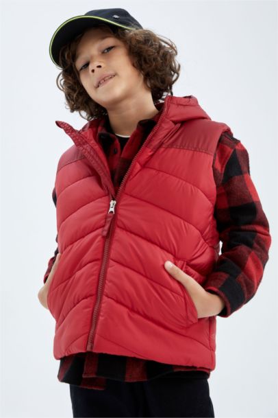 Boy Water Repellent Hooded Vest