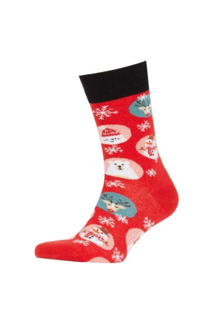 جوارب قطني طويل رجالي - قطعتين