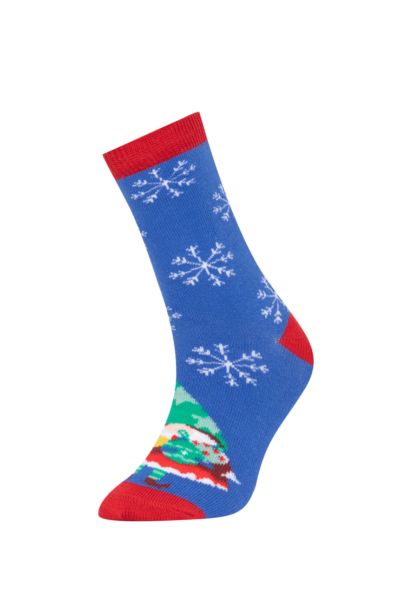 Boy Christmas Themed 2 Piece Cotton Socks