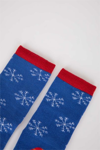 Boy Christmas Themed 2 Piece Cotton Socks