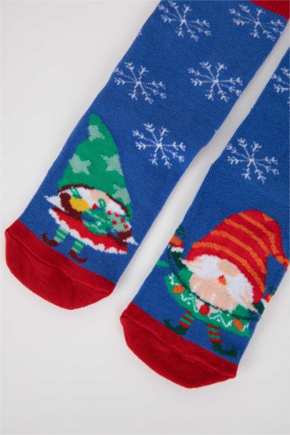 Boy Christmas Themed 2 Piece Cotton Socks