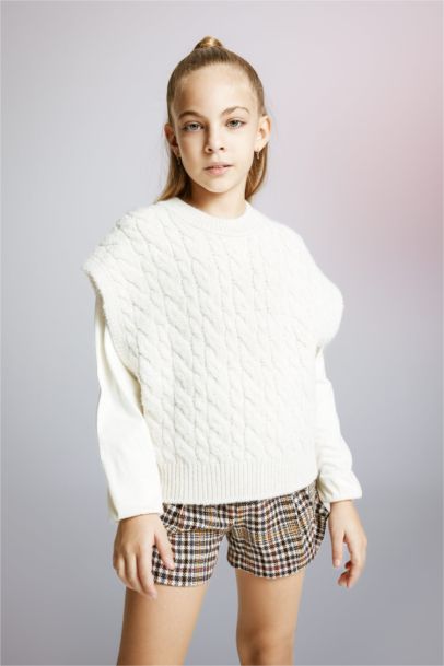 Girl Regular Fit Knitwear Sweater