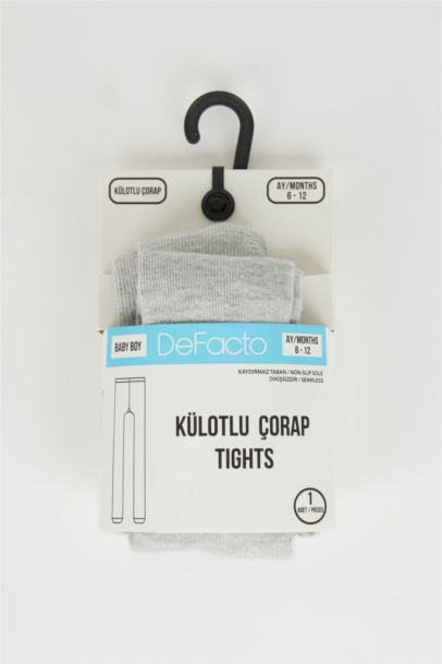 Erkek Bebek Kaydırmaz Taban Pamuklu Külotlu Çorap