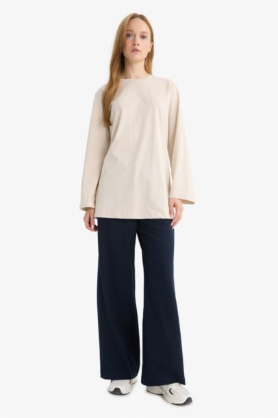 بنطلون وايد ليج برجل واسع