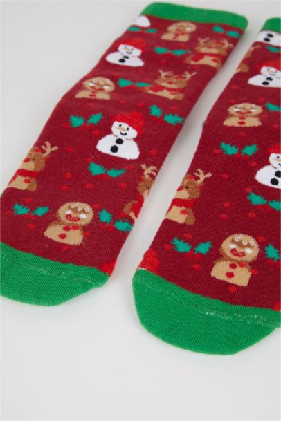 جوارب طويل قطن بطباعة الكريسمس