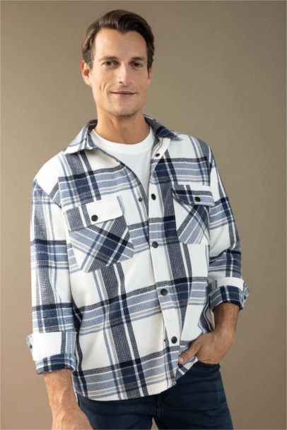 قميص قطن ياقة قصة مريحة