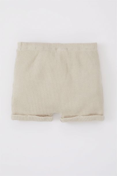 Baby Boy Regular Fit Waffle Shorts