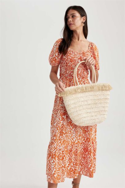 Woman Straw Beach Bag