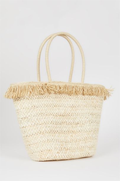 Woman Straw Beach Bag
