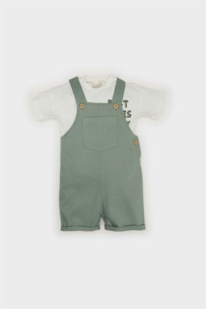 Baby Boy Slogan Printed Short Sleeve 2 Piece Set