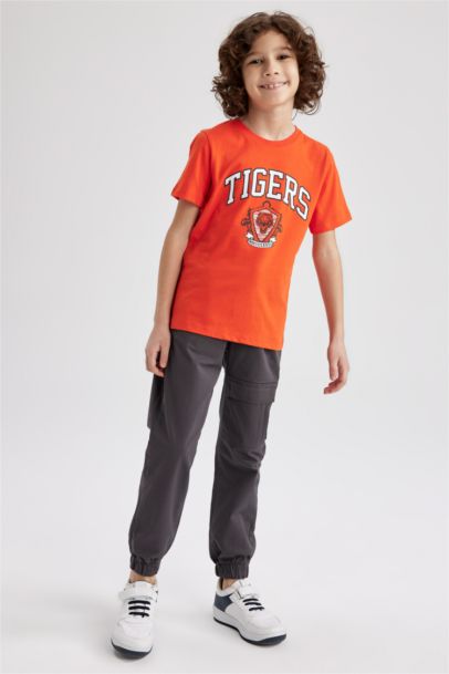 Boy Regular Fit Crew Neck Printed Short Sleeve T-Shirt