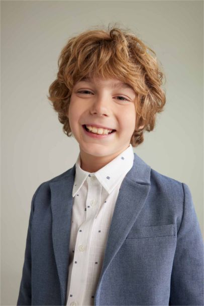 Veste Blazer en look lin pour garçon